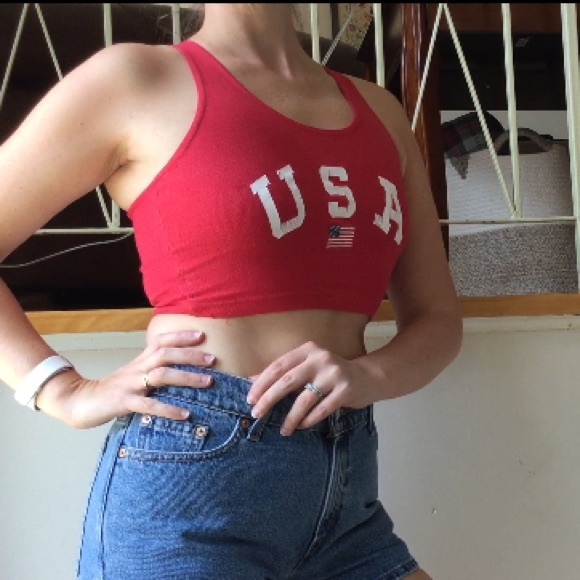 Vintage USA Crop Top or Sports Bra - Picture 7 of 7